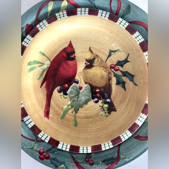 Lenox Winter Greetings Everyday Set of 2 Cardinal Plates (see below) - Picture 4 of 6